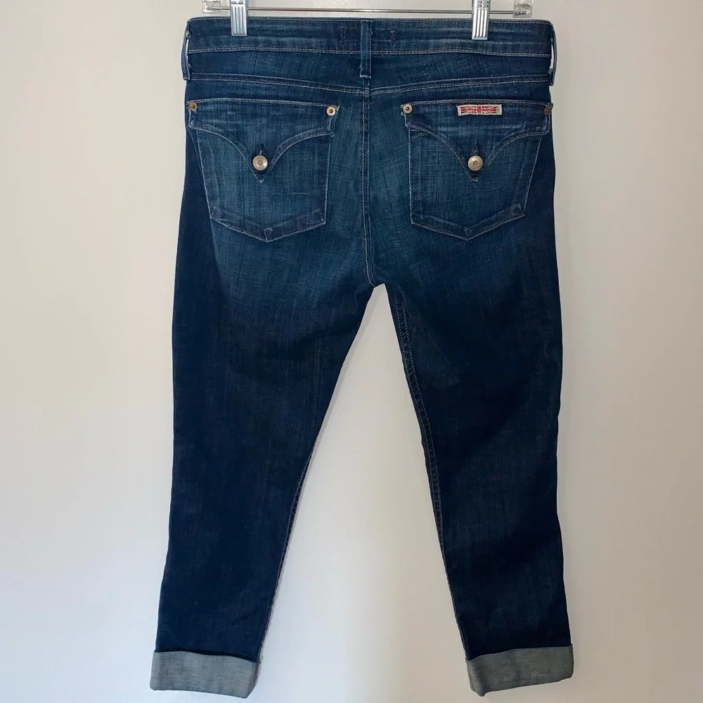 HUDSON Cropped Cuffed Jeans Union Jack Hudson Label Blue Women’s Size 30